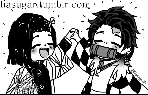 LiaSugar19's tweet photo. Today I saw kny comics and I wanted to draw these two again. Tanjiro/Nezuco, Nezuco/Tanjiro β€οΈ
#kimetsunoyaiba #kimetsu_no_yaiba #DemonSlayer #demonslayerchibi https://t.co/FT4RZU7bTI