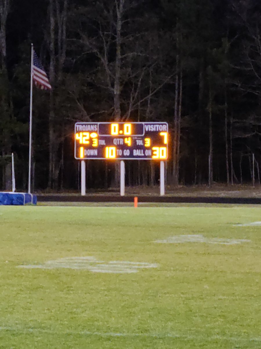 The JV Trojans complete the undefeated season! Great work Trojans!!! Only 7 pts allowed all year! What a special season!  #Trojans #faMily