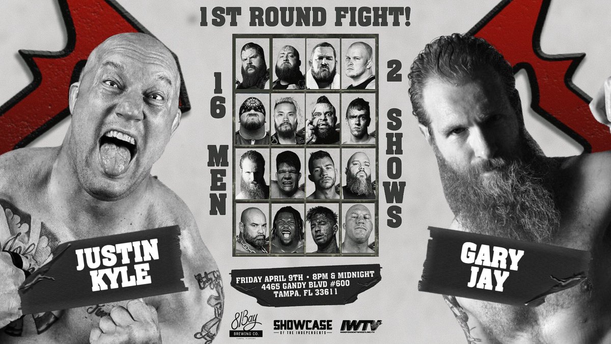 NHBTheChains's tweet photo. FINAL 1st ROUND FIGHT ANNOUNCEMENT 🚨

JUSTIN KYLE vs GARY JAY 👊

2 SHOWS! 4 ROUNDS!

Friday April 9th LIVE! From 81Bay Brewing Company in Tampa FL! 8pm &amp; Midnight Belltime

Tickets - https://t.co/e2un0ZRKR2 

Watch LIVE on IWTV! Use the code ICWNHB to Sign Up NOW! https://t.co/etCl6DoNaf