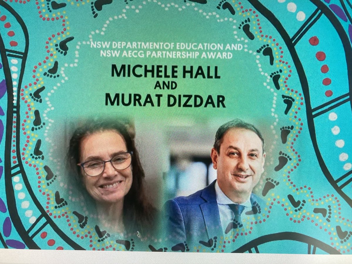 Cathy Brennan (@cathybrennan1) on Twitter photo No better leaders to acknowledge for their strong, determined leadership and drive than <a href="/dizdarm/">Murat Dizdar</a> and Michele Hall, inaugural winners of the Nanga Mai award, AECG and <a href="/NSWEducation/">NSW Dept of Education</a> Partnership award. No better leaders to acknowledge for their strong, determined leadership and drive than <a href="/dizdarm/">Murat Dizdar</a> and Michele Hall, inaugural winners of the Nanga Mai award, AECG and <a href="/NSWEducation/">NSW Dept of Education</a> Partnership award.