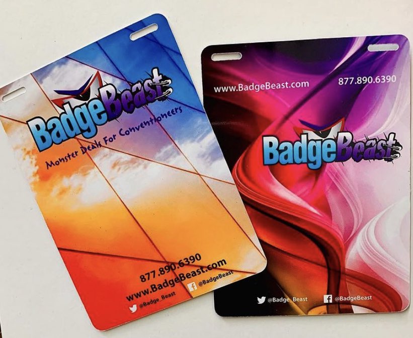 As #Meetings and #Events start to come back, don’t forget to check out Badgebeast.com for you #EventPasses . 
Our VIP event badges are made from a 30mil vinyl and are the perfect way to greet your attendees. 
#eventprofs #advertising #badges #eventplanner #lanyards