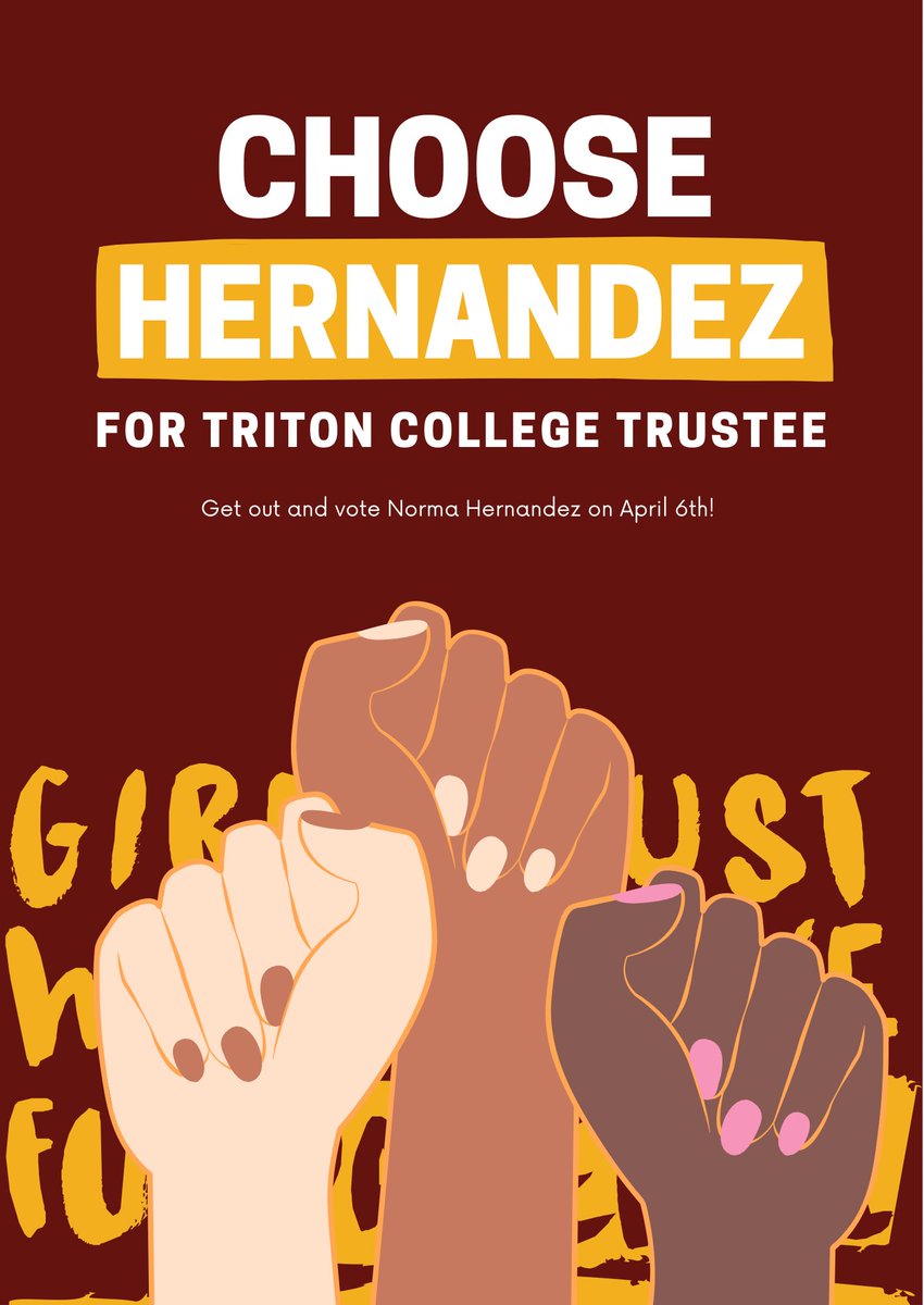 NormaForStateRp's tweet photo. Punch #193 this April 6th to vote for me for Triton trustee! 

#Norma4Triton #tritontrustee #tritoncollege #punch193 https://t.co/eviCOe2QQI