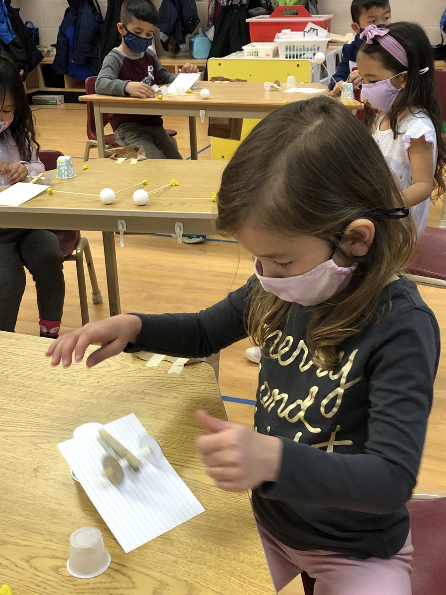 STCKindergarten's tweet photo. We had so much fun being scientists on Monday and exploring gravity. Helicopters, magic tricks, balancing birds and racing cars! Thank you Melinda at “Scientists in School” for a great virtual visit! https://t.co/PtUbqIijp6