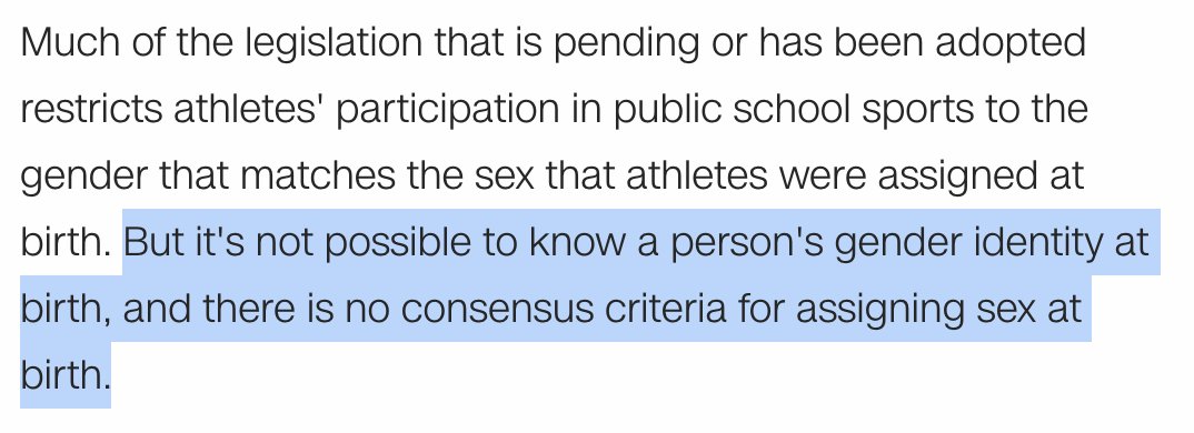 SwipeWright's tweet photo. From @CNN. 🤦‍♂️

Genitalia. Observing genitalia is the consensus criteria for determining one's sex at birth. It is inaccurate only about 0.018% of the time. That's approximately the same likelihood that a coin will land on its edge when flipped.
https://t.co/sKf4uhcIrk https://t.co/d3hMKTAiyL