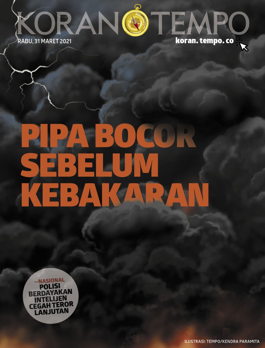 Polisi menduga kebocoran pipa sebagai penyebab kebakaran kilang minyak Pertamina di Balongan, Indramayu. Sejumlah pihak menuding perawatan fasilitas kilang tidak maksimal sehingga ada perangkat yang rusak. #KoranTempo #korantempodigital bit.ly/3fsrTyZ