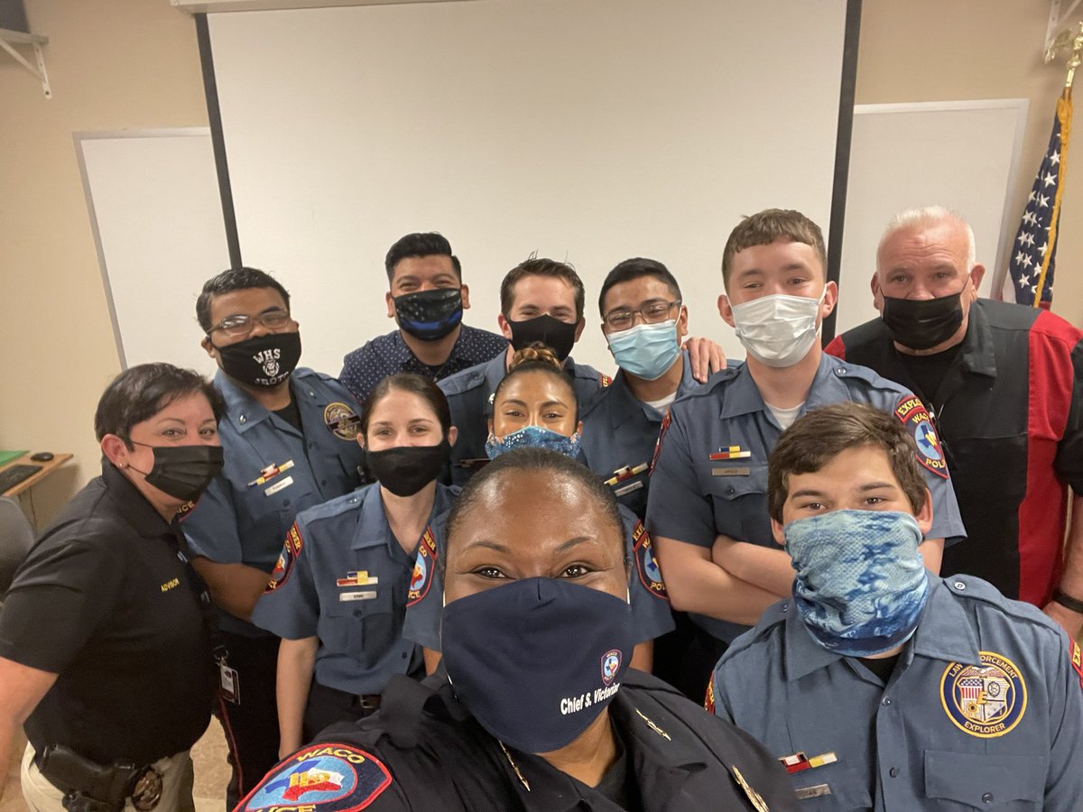 sd_victorian's tweet photo. Spent some time with this talented, intelligent, and ambitious group of youngsters tonight!  Waco PD Explorers are PHENOMENAL!  We’re always recruiting!  Proud to serve with you!  #RelationalPolicing https://t.co/fv570AVtqr