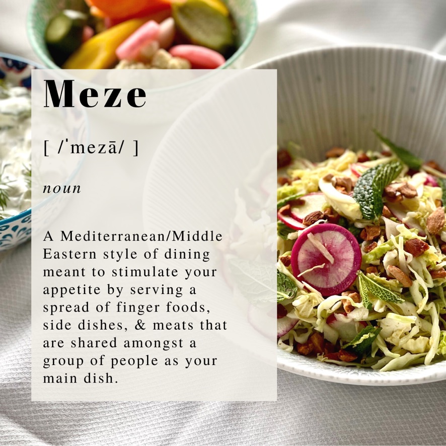 71Above's tweet photo. A Mediterranean/Middle Eastern style of dining meant to stimulate your appetite by serving a spread of finger foods, side dishes, &amp; meats that are shared amongst a group of people as your main dish
.
.
#71Above #supportsmallbusiness #DTLAeats #foodiesla #lafoodscene #lafoodies https://t.co/zULQRyhxYq