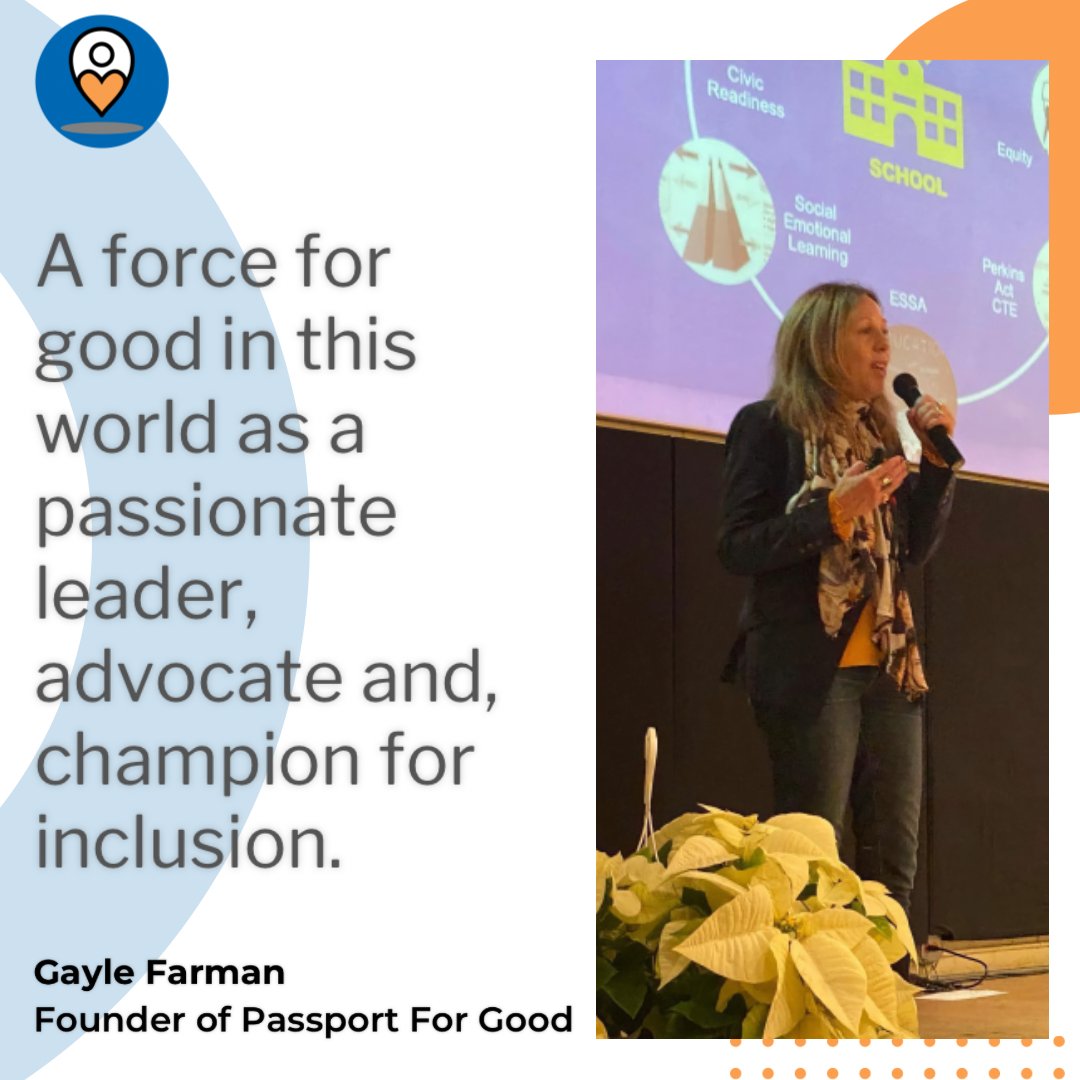 passportforgood's tweet photo. Our Founder, Gayle Farman, was always a shining light of positivity.
Gayle inspires us all to continue #doinggoodhere in our communities every day.
#womenshistorymonth #whm #studentengagement #studentequity #communityservice https://t.co/tmNEp4yWk1