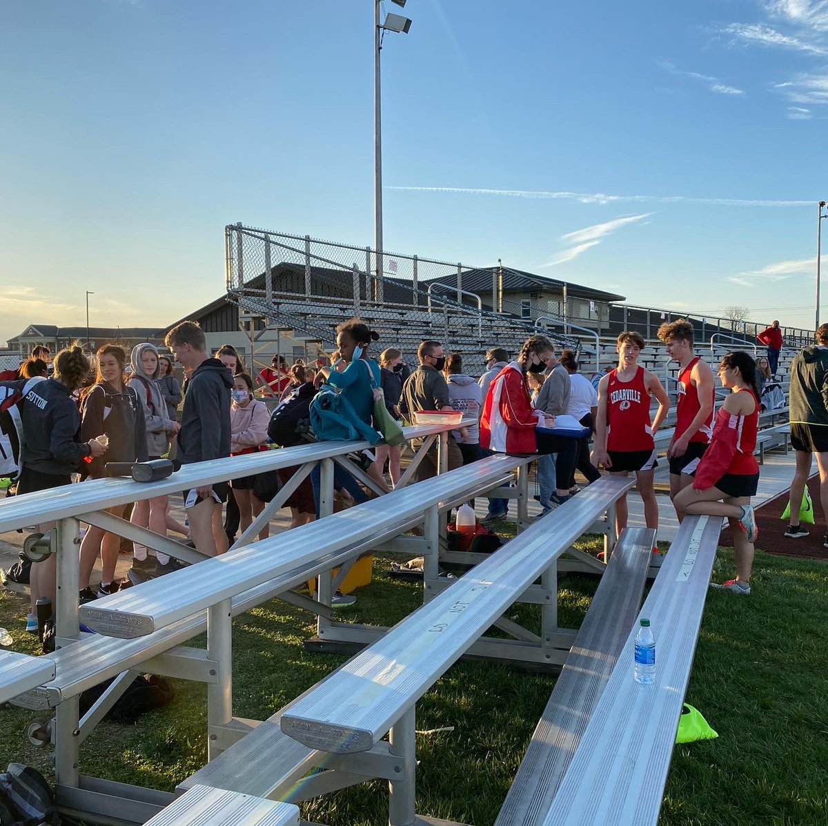Beautiful night for <a href="/tkoning21/">Trent</a>’s last-first track meet. A fun evening cheering for our Indians!! 🔴⚫️🏃‍♂️🏃‍♀️ #speedyfeet