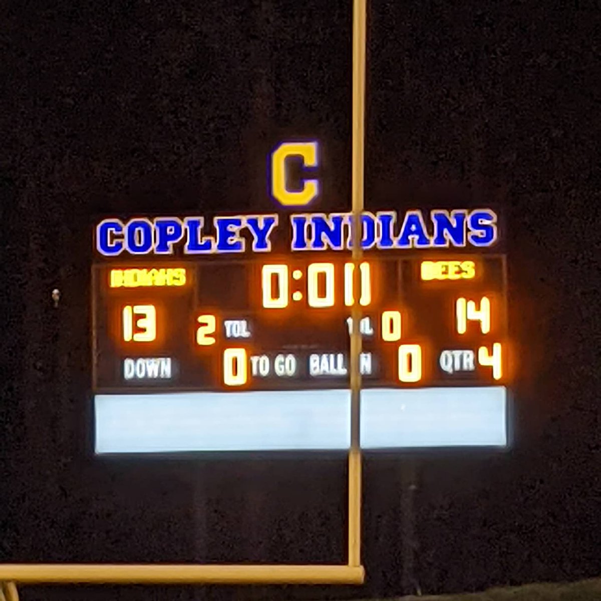 The boys take down the Copley Indians 14-13 in a close game. That's 4-0 let's go #w