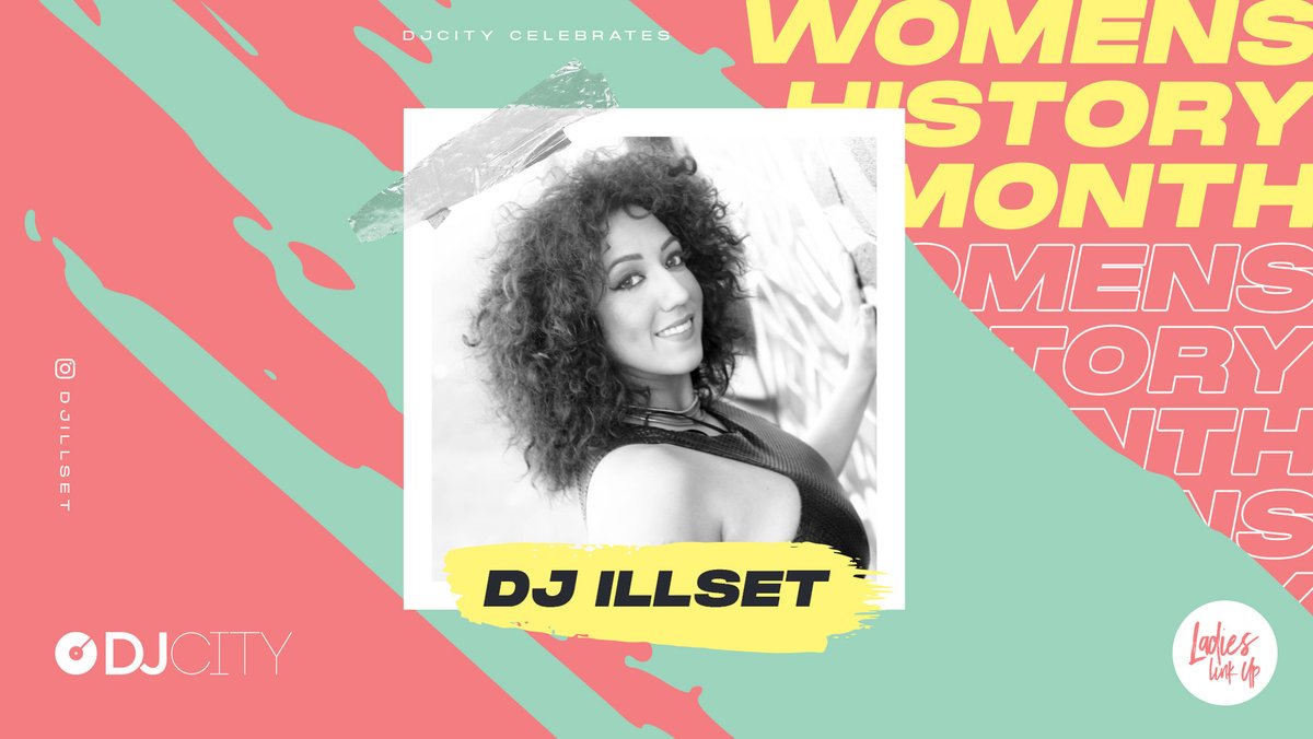 DJcity's tweet photo. In honor of #WomensHistoryMonth, we are showing love to some talented DJs from around the country. Today we feature @DJillset.

For the past 20 years, Miami-based #DJIllset has been making a name for herself around the world through club nights, mixshows, &amp; more.

#LadiesLinkUp https://t.co/gxkrCfRhm3