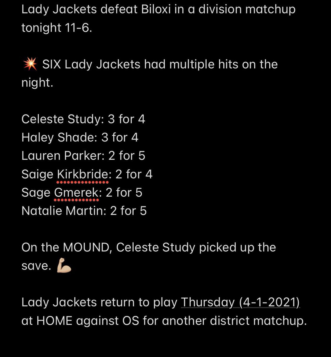 JacketFastpitch's tweet photo. Lady Jackets get the W. https://t.co/MVIZzrvEnr