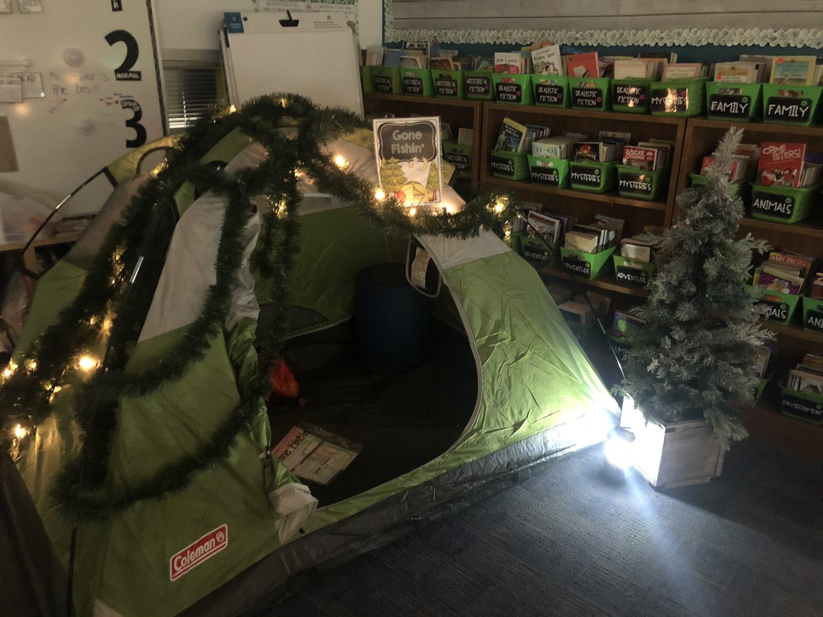 MrsHibler4's tweet photo. Our campground in the Bengal Den and our classroom had our writers so excited for Camp Write-Long today! 🏕📝 From spelling under the stars, to rapid river revising, we are reviewing all our fourth grade writing skills this week! #campwritealong #bengalpride #BEStFantasticFourth https://t.co/mUVg2Tfusk