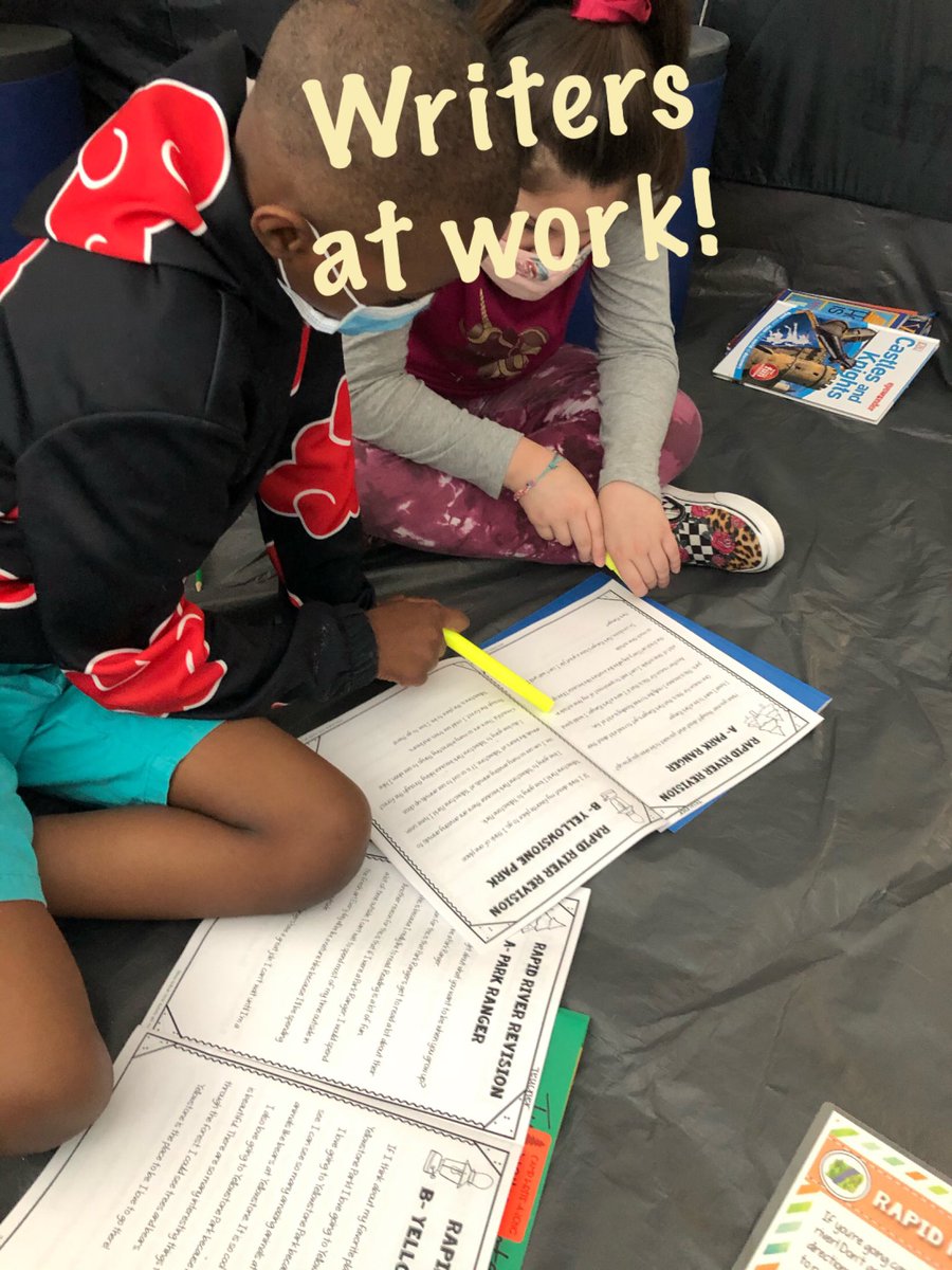 MrsHibler4's tweet photo. Our campers hit the writing trail today to retrace our steps of writing learning this year! Camp Write-a-Long Day 1 is in the books and we are all excited to show what we know and earn those badges tomorrow! 📝🏕🐻🔥🌲 #campwritealong #bengalpride #BEStFantasticFourth https://t.co/PHlsDuJThq