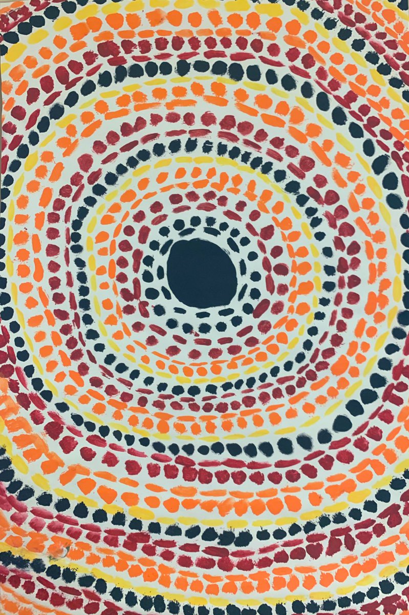 misssjohnston's tweet photo. Grade 4’s beautifully painted designs inspired by Alma Thomas - the first Black woman to have her art featured at the Whitney Museum in NYC. 🎨 https://t.co/o70QQFaLqa