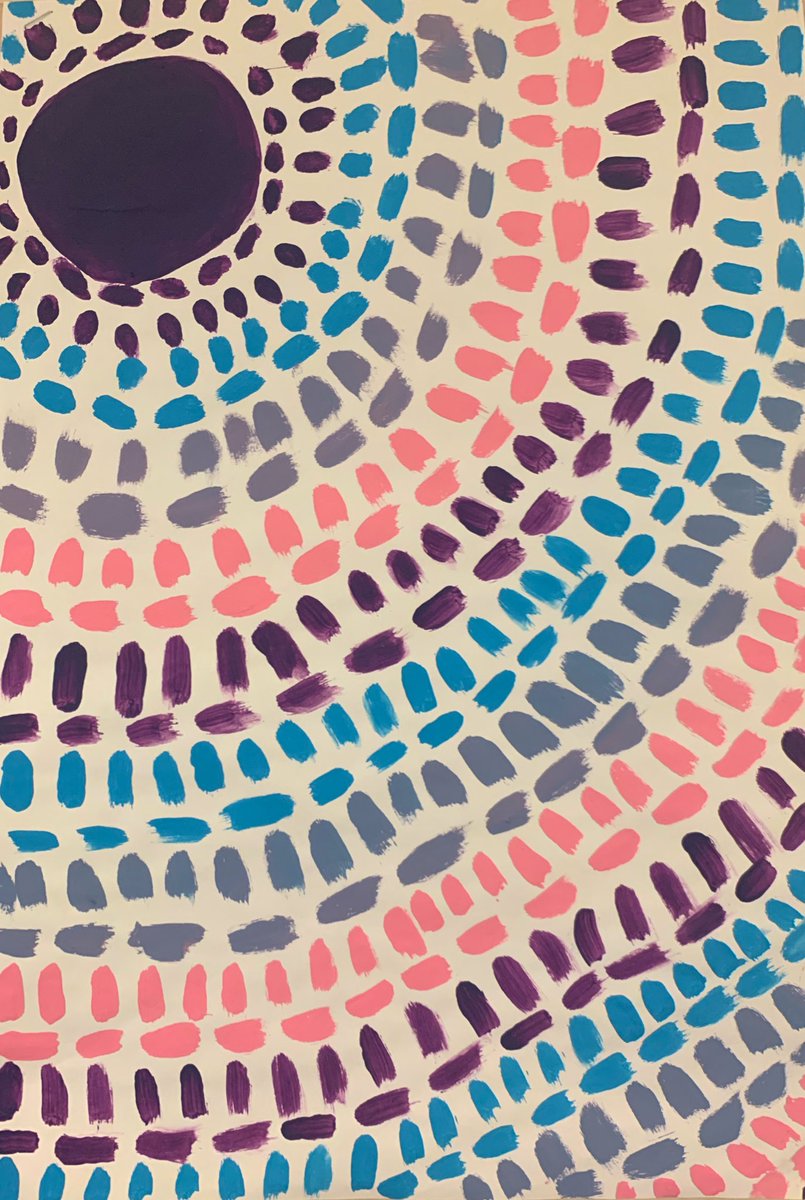 misssjohnston's tweet photo. Grade 4’s beautifully painted designs inspired by Alma Thomas - the first Black woman to have her art featured at the Whitney Museum in NYC. 🎨 https://t.co/o70QQFaLqa