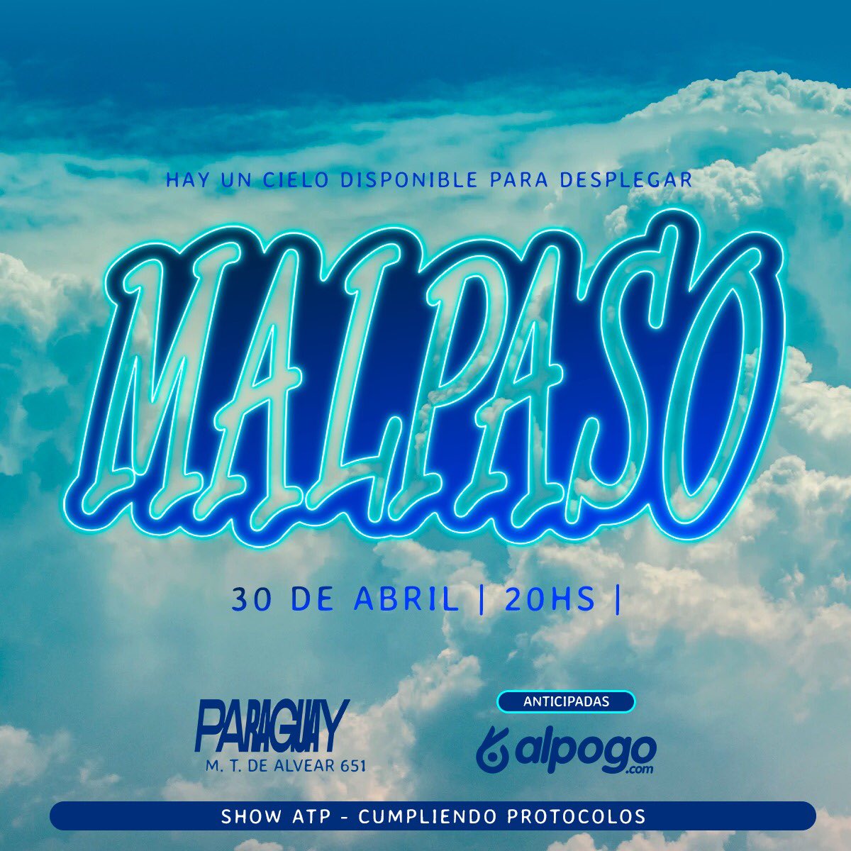 30 de abril | Club Paraguay | anticipadas en <a href="/alpogotickets/">Alpogo</a>