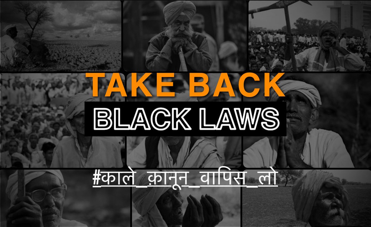 kisanektamorcha's tweet photo. Since late November 2020, farmers have been protesting against 3 Black farm laws. Also, many hurdles came their way to confine the agitation but our farmers conquered over them. 
They are stern; either REPEAL or movement CONTINUES...
FIGHTING TILL THE WIN
#काले_क़ानून_वापिस_लो https://t.co/HbaILqWbOo