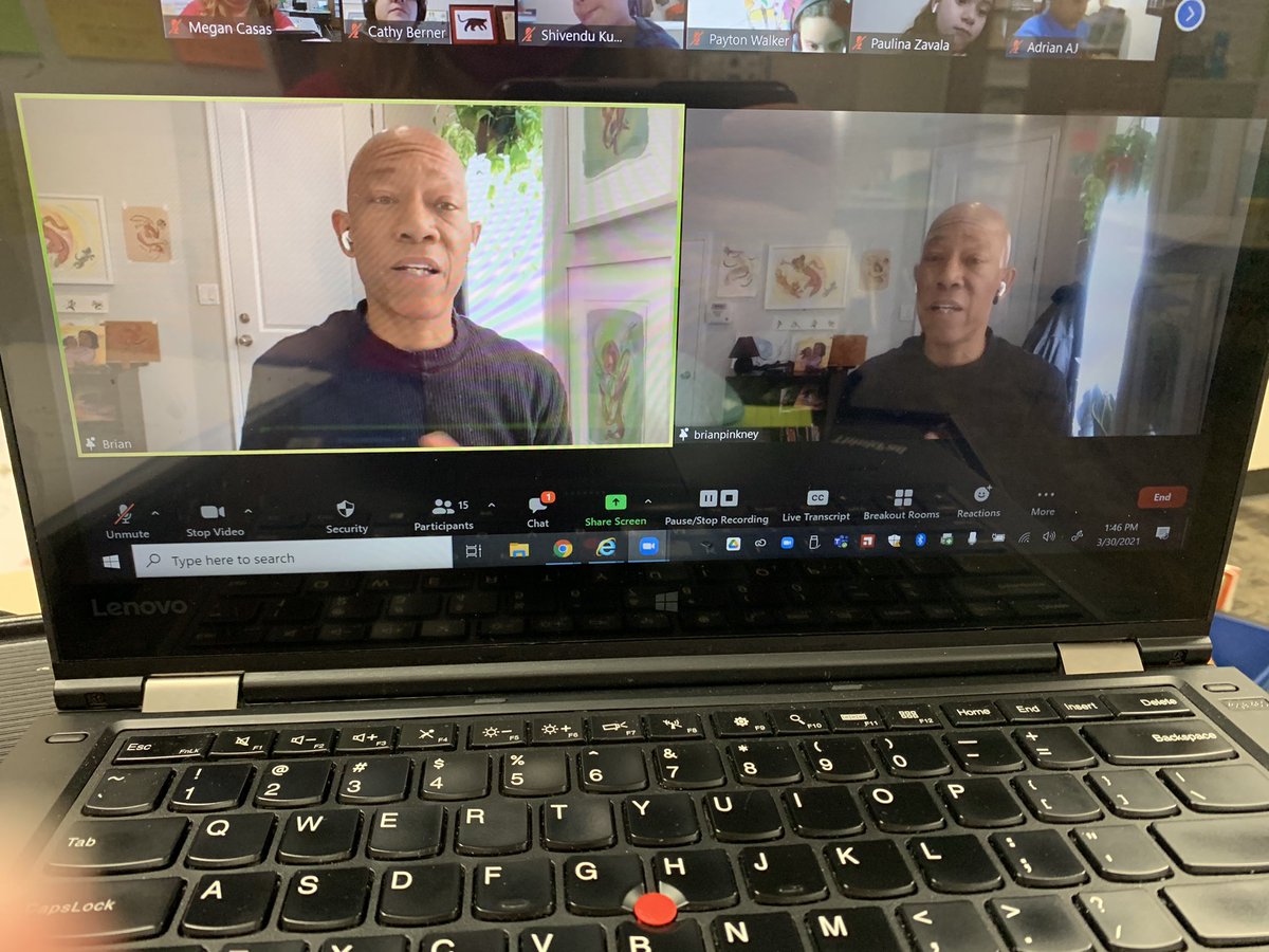 Lamkin_Library's tweet photo. Thank you @BlueWillowBooks for an amazing author visit!  Brian Pinkney was amazing!  Our 1st graders loved every minute! @LamkinLeopards @CyFairISD https://t.co/ffBr75TMFx