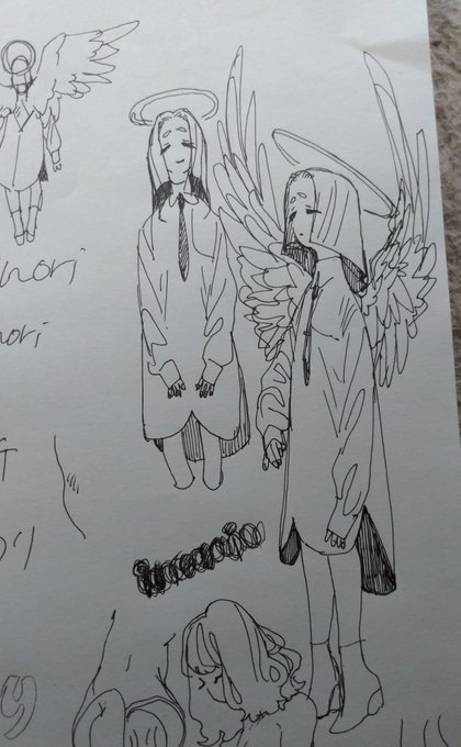 らくがき
天使の制服ガイドライン作ってる そのうち天使集団作るので… 