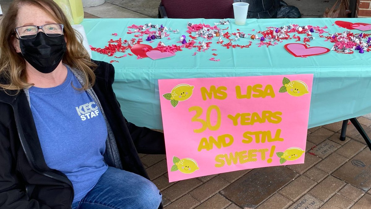 Today we celebrated Ms. Lisa and her dedication to families &amp; early childhood. KECC has been blessed w/ her patience, care, love, knowledge &amp; more for 30 yrs!  THANK YOU Ms. Lisa for being you! Lucky kids, lucky families, lucky US! ❤🥳#30yearsandstillsweet