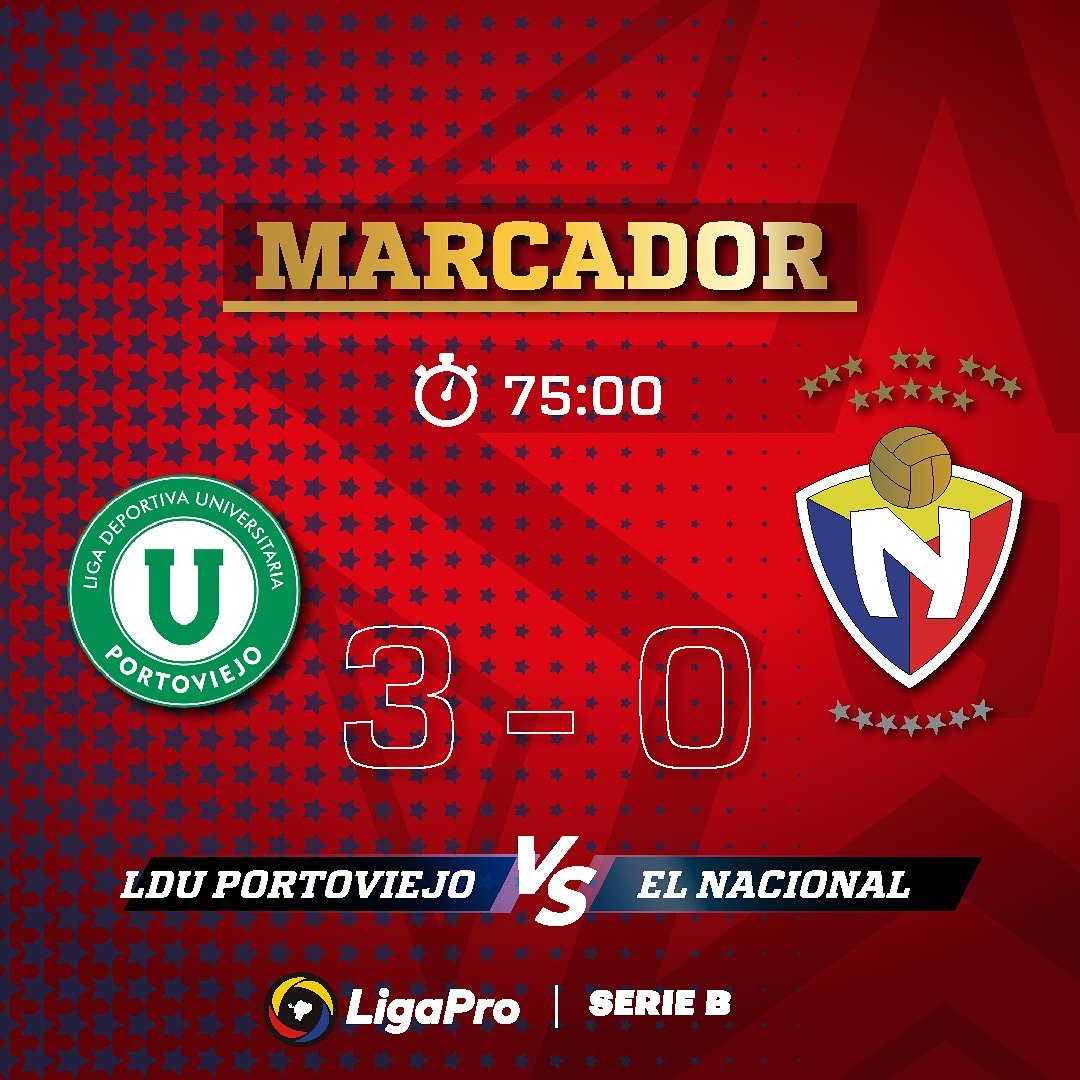 elnacionalec's tweet photo. Minuto 75'
L.D.U. P. 3
El Nacional 0
#LigaProSerieB 
#VamosBiTri https://t.co/LOhWh2JncW