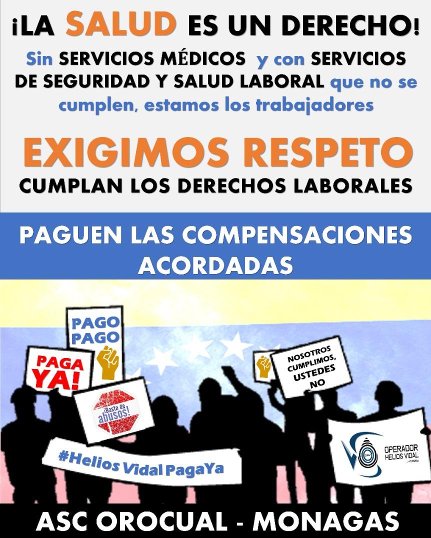 Carlos90881893's tweet photo. Sr Presidente Nicolas Maduro, el CO Helios Vidal sigue sin proveer Servicio Médico a trabajadores desde que inició #ASCOROCUAL #MONAGAS. Estamos expuestos al #Covid19 sin respaldo patronal. Respeto y cumplimiento de compromisos!
#HeliosVidalPagaYa
@TarekWiliamSaab
@eduardopiate2 https://t.co/HP5Yc5UFx3