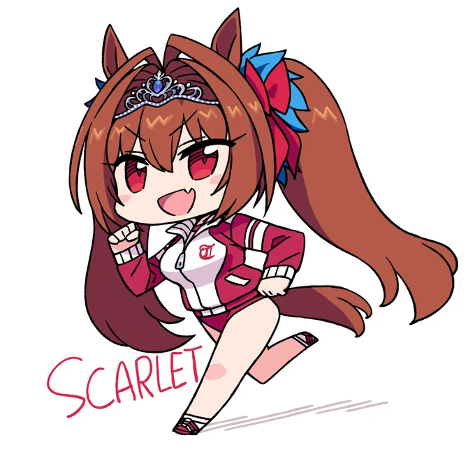 今月ダイワスカーレットしか描いてなくて草 #今月描いた絵を晒そう 