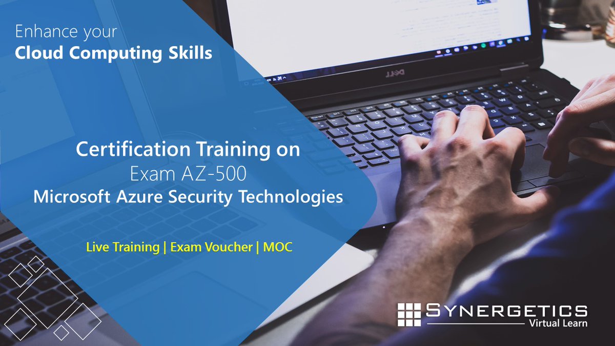 synergetics1's tweet image. Start your successful career as a #MicrosoftSecurityEngineer
Join #SynergeticsLearning master training on #AZ500 certification today!

Avail flat 50% discount! Hurry!

Visit us: bit.ly/3u7jzsH
or
Call us: +91 82913 62058

#MicrosoftCertification #AzureTraining #Microsoft