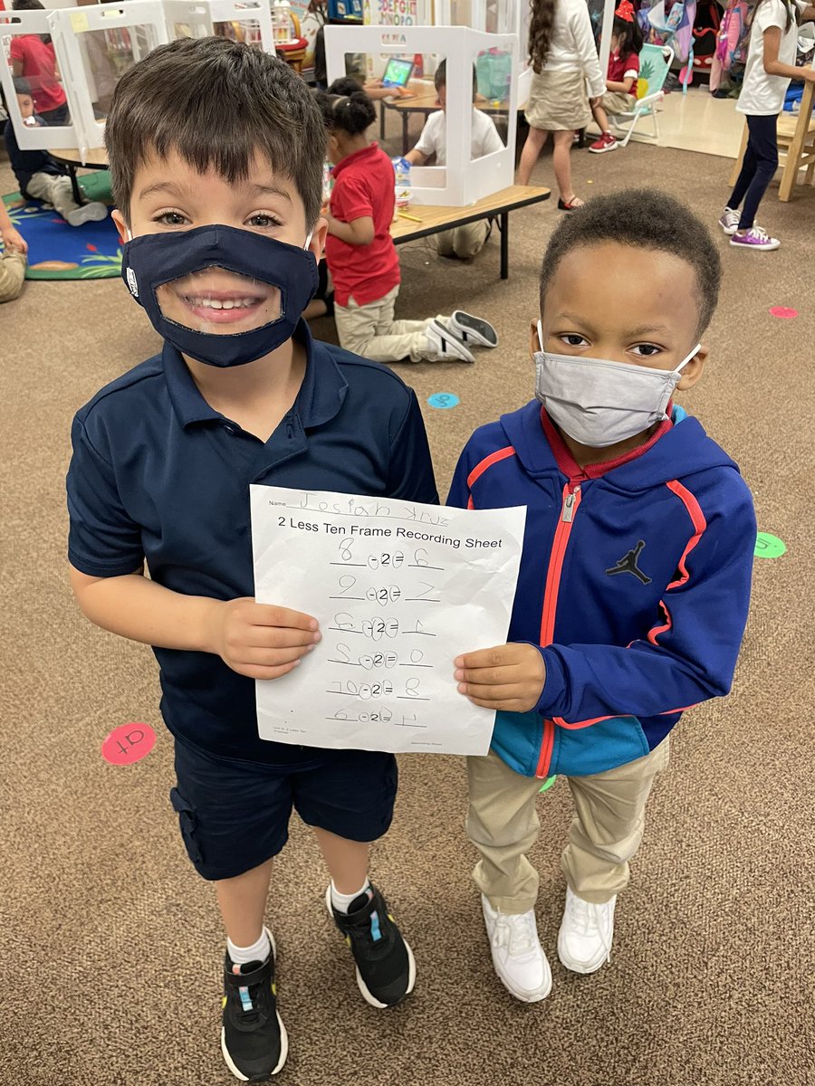 KinderWithMsN's tweet photo. We have been working on our +1/-1 facts most of the year. 
This week we moved on to +2/-2 and we are rocking it!! @TigerNetwork @mathcoachlehman @MrsCisnerosCFB #teamwork 💪🤩 https://t.co/v0nvdvVOiL