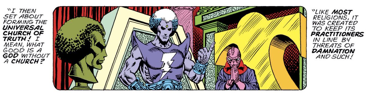 dano_cosmic's tweet photo. Seems #AdamWarlock’s past influenced the symbol for #Magus’ #UniversalChurchofTruth.
✨
#IncredibleHulk #177 (Vol. 1, 1974)
W-#GerryConway,A-#HerbTrimpe,I-#JackAbel,C-#LindaLessmann,L-#ArtieSimek
✨
#Warlock #9 (Vol. 1, 1975)
W/A-#JimStarlin,I-#SteveLeialoha,L-#TomOrzechowski https://t.co/PzfVQVRUt9
