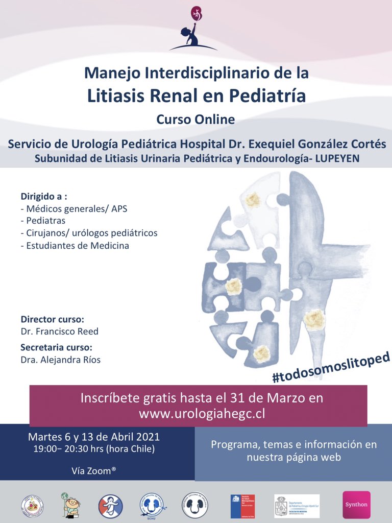 Quiero hacerlos partícipes de un curso on line que organizamos en el <a href="/HospitalEGC/">HEGC</a> . Está enfocado principalmente a médicos generales, estudiante y pediatras... pero TODOS son bienvenidos.
Ojalá puedan difundirlo en sus respectivos hospitales/ciudades/países .
#TODOSOMOSLITOPED
