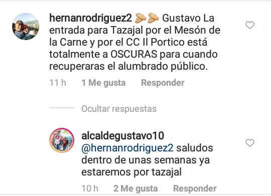 HernanC68's tweet photo. Y asi tambien se encuentra la entrada por el Mesón de la Carne en Vara a #tazajal ya que los postes que tú iluminastes para la entrada al cerro el Vólcan dejaron de funcionar y ahi tienes la respuesta que me distes creo ya hace 2 meses lo que te falto decir fue cual semana es. https://t.co/CzzKv41Ikd
