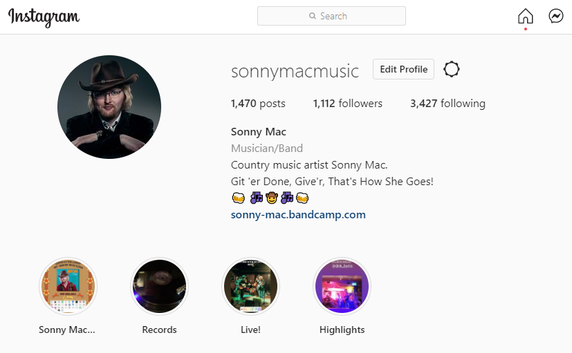 SonnyMacMusic's tweet photo. Now here's something I shoulda done a long time ago... I've updated my Instagram account! It is now officially branded for "Sonny Mac" It now pops up if ya search up sonnymacmusic! Thanks for following y’all! 🎶🤠🎶

https://t.co/mGBDyPxwi0

#sonnymac #sonnymacmusic #yeg https://t.co/RP1b0gMlTy