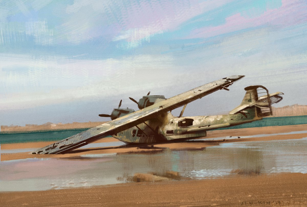 Artist_JinKim's tweet photo. I painted this abandoned PBY-5A Catalina based off a photo taken by someone about an year ago!
#digitalart #painting #conceptart #drawing #photoshop #airplane #digitalpainting #pby5a #seaplane #pbycatalina https://t.co/uaHaWmgkzD