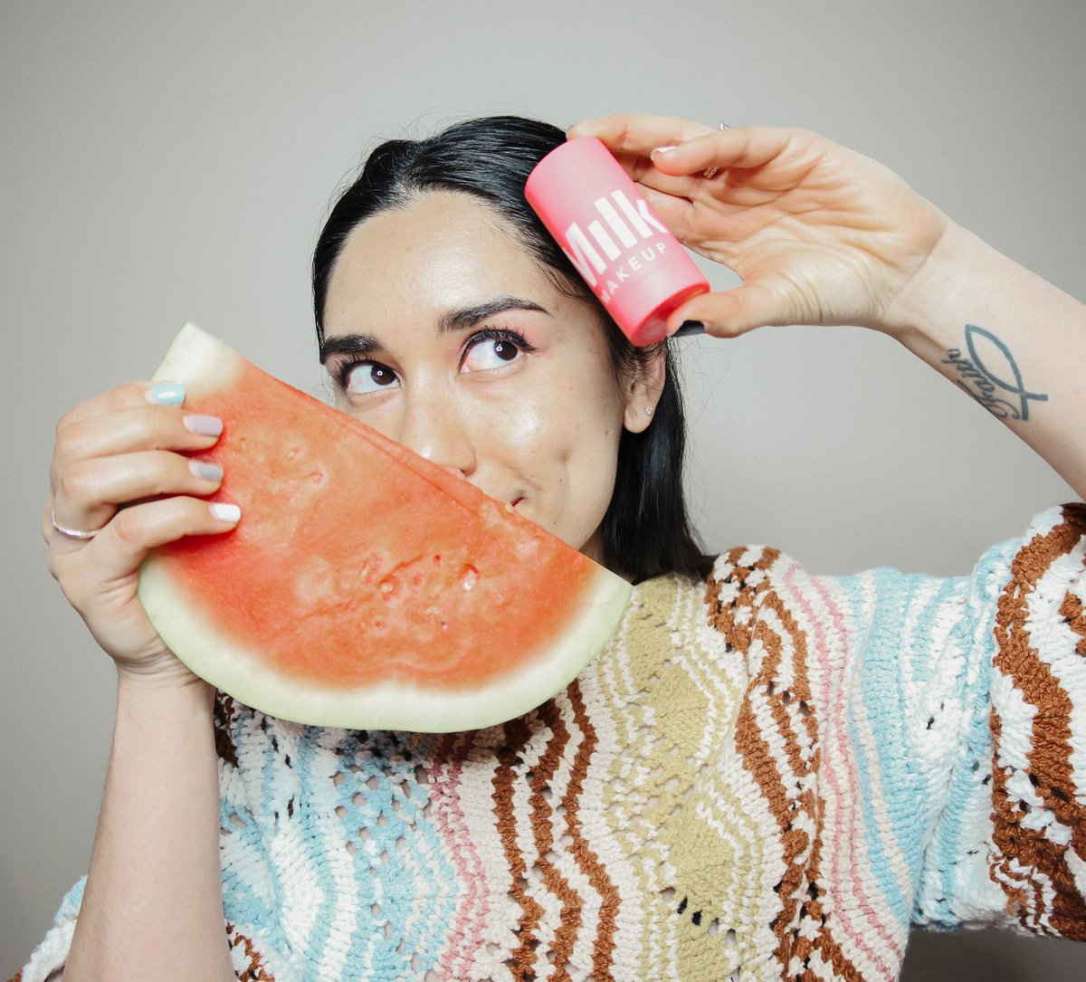 alwaysaley's tweet photo. Are you looking for a brighter complexion? 

Try This Watermelon Face Mask from Milk Beauty. In just two short weeks, I noticed a luminous skin tone. Full product review to come. Stay tune. https://t.co/XuY04zCvsi