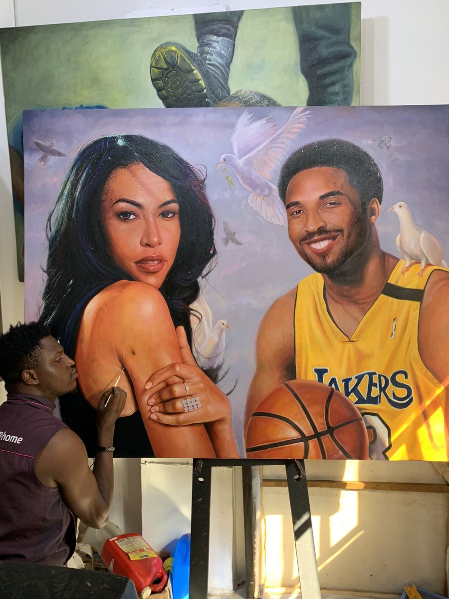 Only God know why 
Oil on cab painting 
Retweet an like 
Ig ;;@ogambafineart