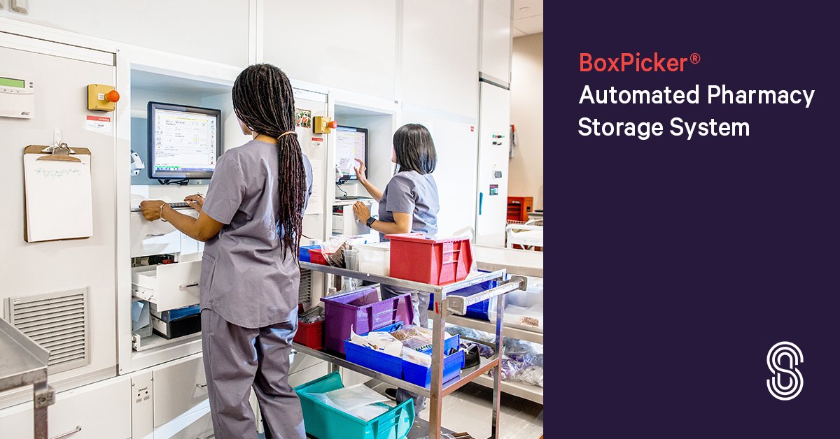 SwisslogHC's tweet photo. BoxPicker® is the ultimate pharmacy automation storage solution, allowing users to focus on clinical tasks and spend less time locating, picking and verifying medications. Download the case study to learn more. https://t.co/7c9bKqLlTr #BoxPicker #casestudy https://t.co/NQU6ZlO9PQ