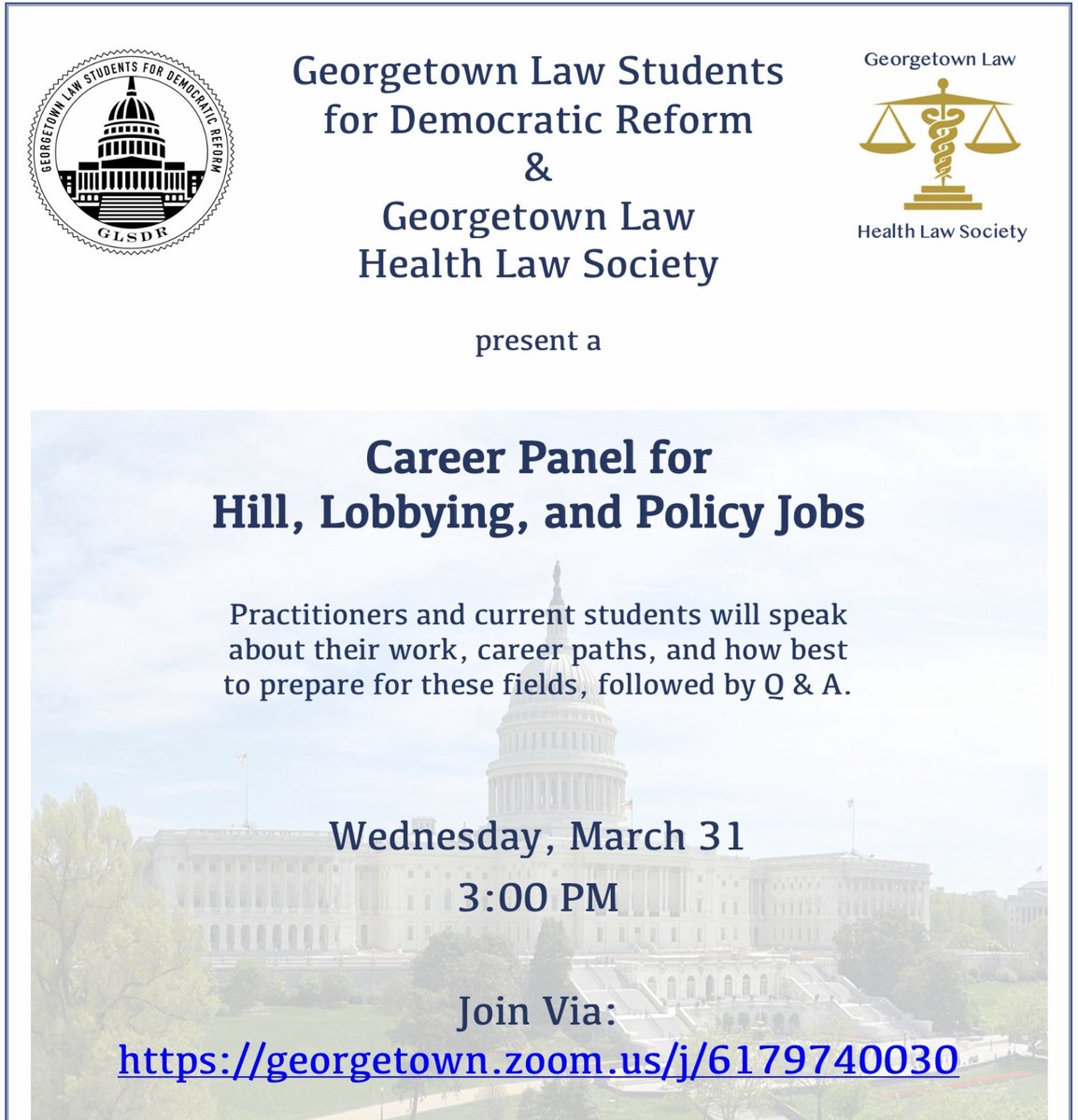 GeorgetownHLS's tweet photo. Check out this great event tomorrow, 3/31! https://t.co/ia3eN6FLVK https://t.co/GMlncvJ6nI