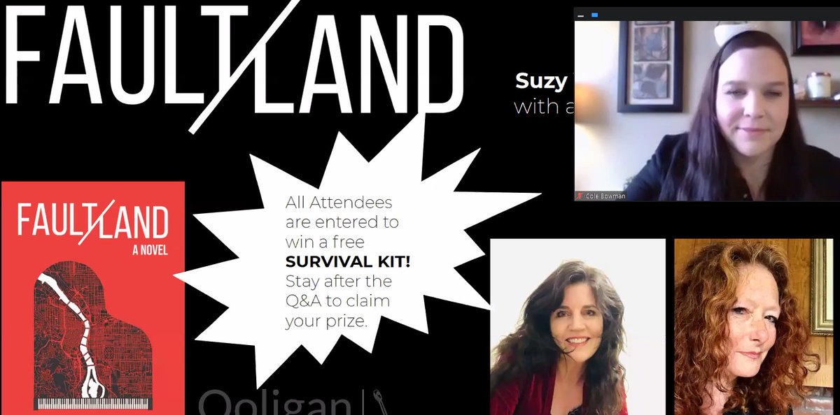 ooliganpress's tweet photo. Introducing our panelists, Suzy Vitello (Faultland) and Monica Drake (Clown Girl). And our beautiful project manager Cole Bowman! #faultland #booklaunch #bookrelease #portlandwriters https://t.co/7rdAx8TuoJ