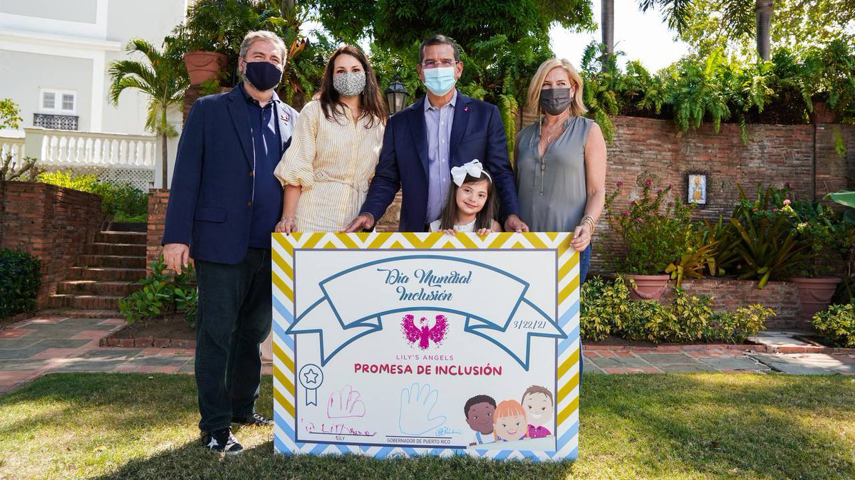 PierluisiCary's tweet photo. ¡Nos unimos a la Promesa de Inclusión de las personas con Síndrome Down! Vamos a crear una sociedad donde todos tenemos oportunidades, donde todos somos iguales. Lily, continuamos comprometidos y trabajamos para hacer tu sueño realidad. ¡Felicidades en tu cumpleaños! @LilysAngels https://t.co/GTbIOCokmd