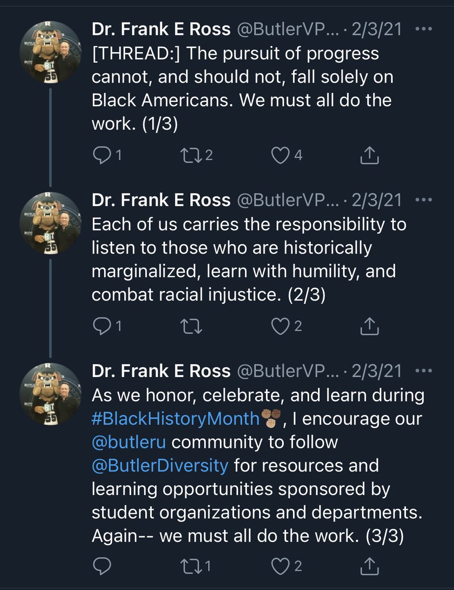 ButlerUDems's tweet image. They only want to have an open dialogue when it makes them look good. #TheButlerWay