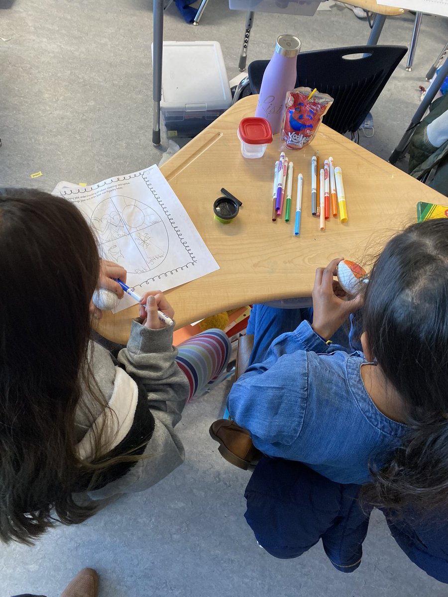 MsBTeach_'s tweet photo. Students in grade 3 are showing appreciation for Ukrainian culture, through their thoughtful creations of Pysanky Eggs using traditional symbols 🥚🇺🇦 @Heloise_Lorimer https://t.co/8TTCpJ6UtD