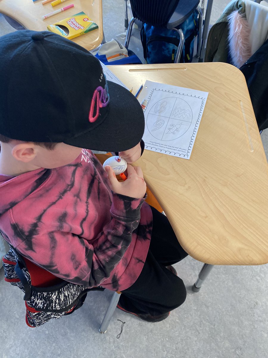 MsBTeach_'s tweet photo. Students in grade 3 are showing appreciation for Ukrainian culture, through their thoughtful creations of Pysanky Eggs using traditional symbols 🥚🇺🇦 @Heloise_Lorimer https://t.co/8TTCpJ6UtD