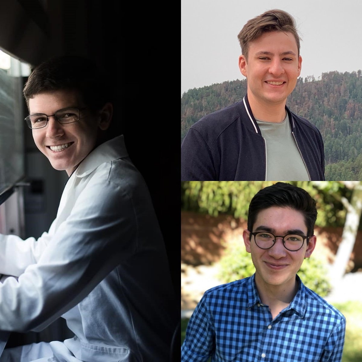 Biochem_Chem's tweet photo. 3 CBC students named as 2021 NSF Graduate Research Fellows
Congratulations to Jason Kronenfeld, Nicolai Pena, and Jamie Takashima, who have been selected for the National Science Foundation Graduate Research Fellowship Program. @DanielaZarnescu @nicolaipena https://t.co/avIpVBUEEm