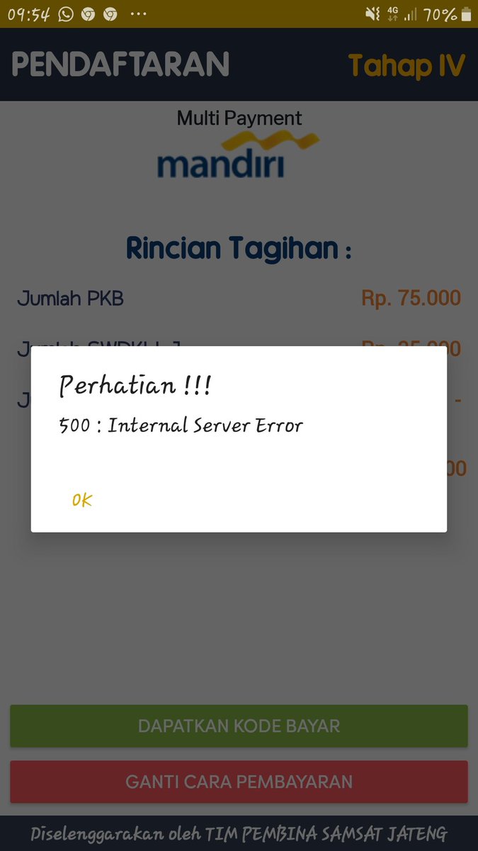 laudaadiwinata's tweet photo. @pic_sakpole mohon info dong....setiap kali mau bayar ada massage spt ini. https://t.co/hquuWqN2Zx