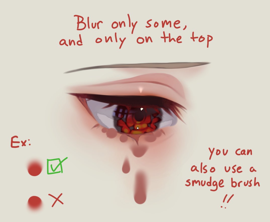 23Minks's tweet photo. how I color tears, a tutorial thread in which my handwriting becomes increasingly hard to read. 1/? https://t.co/b8EBdeOZ1y