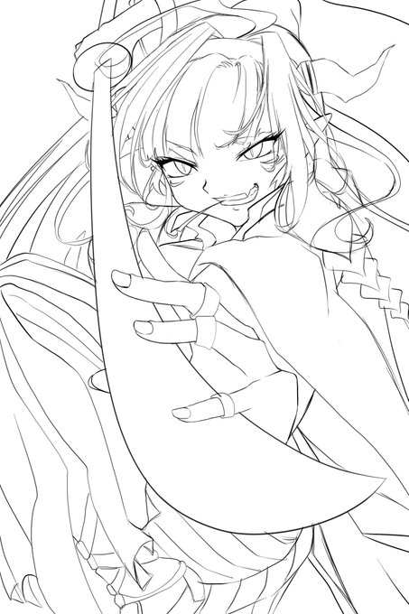 かなりわかりづらいですが下書き
特にテーマはないですが日本刀と会長 