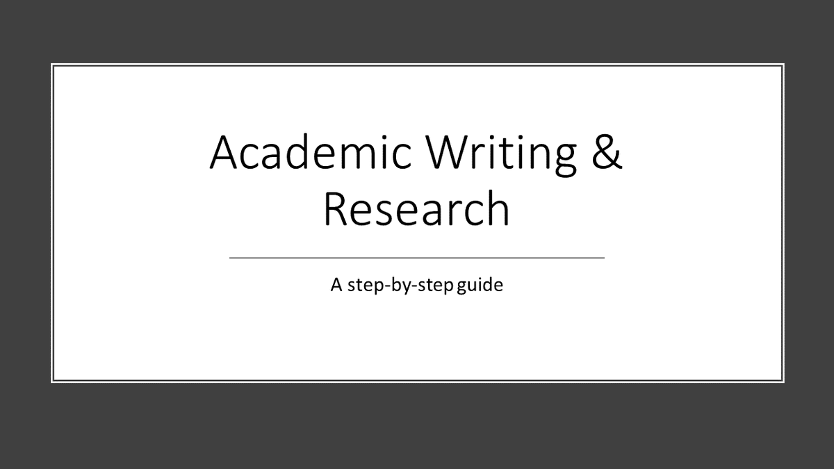 LibraryStMarys's tweet photo. Are you working on your dissertation or an essay? 

You may find the guidance in this PPT useful which covers the following:

- Breaking down your question
- Search strategies
- Arguments
- Structure
- Paragraphs
- Paraphrasing &amp; Quoting
- Referencing

https://t.co/0XBfdeh2Jt https://t.co/1nbS698te6