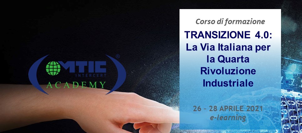 MTICGROUP's tweet photo. Vuoi aggiornarti sulle ultime novità legate al mondo #Industry4.0? Iscriviti al nostro corso di formazione #TRANSIZIONE 4.0 | La Via Italiana per la Quarta Rivoluzione Industriale
#MTIC Test your Safety and Innovation
https://t.co/6J0AuIvkx7 https://t.co/pyWGZBdwZJ